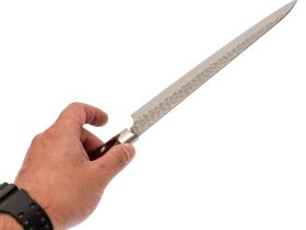 Нож кухонный поварской 240 мм, Sakai Takayuki, сталь VG-10 Damascus, рукоять дерево пакка