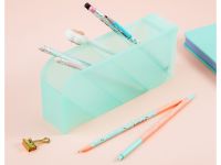 Настольная подставка MESHU, 4 отделения, тонированная мятная