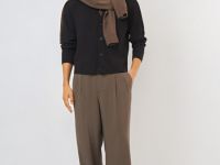 Кардиган из мягкой пряжи, Коричневый