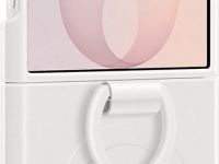 Клип-кейс Samsung Silicone Ring Magnet для Galaxy Z Флип8 с кольцом и магнитным креплением Кремовый