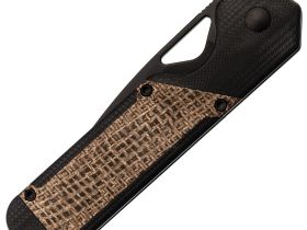 Складной нож Kizer Militaw black сталь Nitro-V, рукоять Black G10/Brown Micarta