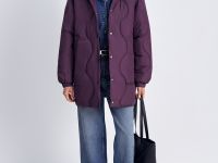 Полупальто утепленное с воротником-стойкой