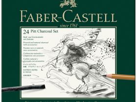 Набор угля и угольных карандашей Faber-castell "Pitt Chorcoal" 24 предмета, металлическая коробка