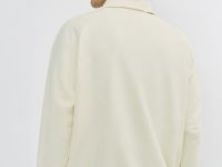 Толстовка с воротником-стойкой на молнии, Белый