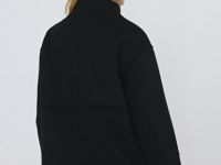 Куртка из пальтовой ткани с шерстью, Черный