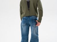 Брюки текстильные джинсовые утепленные флисом для мальчиков