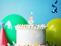 Свеча для торта с держателем MESHU "Цифра 3", 8,5 см, блистер