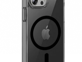 Чехол-накладка Wiwu Crystal Case Magsafe для Apple iPhone 15 пластиковый (черный)