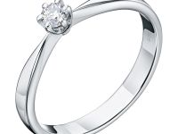 Классическое кольцо из белого золота с бриллиантом э4701кц12150900