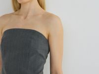Топ-корсет с рельефами, Серый