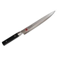 Нож кухонный Слайсер Kasumi Damascus 24 см, сталь VG-10 в обкладках из дамаска, рукоять стабилизированная древесина
