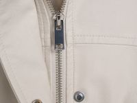 Бомбер из искусственной кожи для девочек, Белый