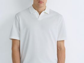 Поло из шелковистого пике, Белый