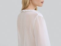 Блузка из шифона с рюшами, Белый