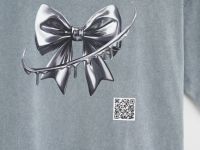 Футболка с AR-принтом для девочек, Серый