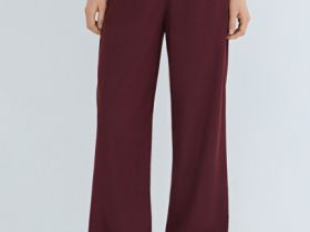 Прямые брюки с эластичным поясом, Фиолетовый