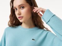 Женский шерстяной свитер Lacoste с круглым вырезом