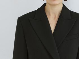 Приталенный жакет, Черный