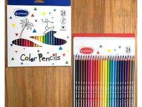 Набор карандашей цветных трехгранных Acmeliae 24 цв, в картонном футляре