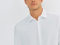 Рубашка из тонкого трикотажа, Белый