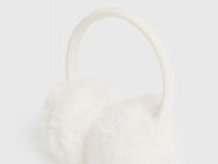 Меховые наушники для девочек, Белый