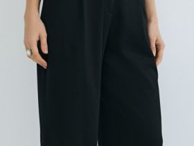 Трикотажные прямые брюки, Черный