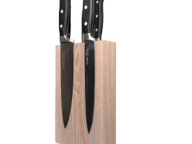 Подставка настольная магнитная для 6 ножей Woodinhome KS003SOW, дуб