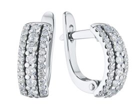 Серьги из белого золота с бриллиантами э4001сг02188100