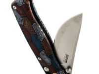 Складной нож SRM Medal 255l-GQ2, сталь 140Cr Laminated, рукоять Damascus G10