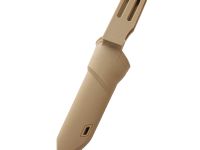 Нож Ganzo Fixed/Case, сталь 9Cr14Mov, рукоять прорезиненный пластик, черно-коричневый