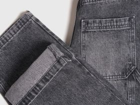 Объёмные джинсы Baggy для девочек, Серый