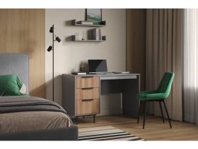 Письменный стол Леванте-2 120x60 Графитовый/Черный