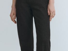 Прямые джинсы из плотного денима, Коричневый