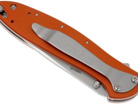 Полуавтоматический складной нож Kershaw Leek, сталь 14C28N, рукоять анодированный алюминий, оранжевый