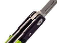 Складной нож Maxace Capsule-2, сталь 10CR15COMOV, рукоять G10, фиолетовый/зеленый