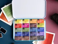 Набор акварели Малевичъ "Veroneze" , кюветы 2,5 мл, 20 цветов, металлическая коробка