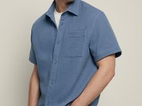 Рубашка с коротким рукавом из хлопка