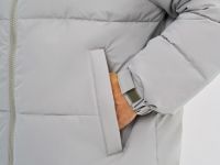 Утеплённая куртка с воротником-стойкой, Серый