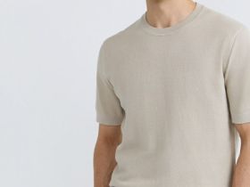 Футболка из текстурной ткани, Бежевый
