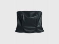 Топ-корсет из искусственной кожи, Черный