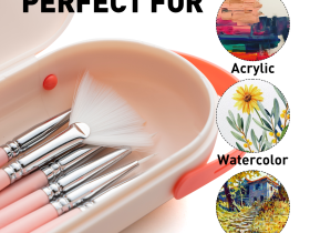 Набор кистей синтетика MIYA серия мини 8 шт, Розовая