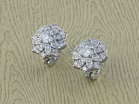 Серьги из белого золота с бриллиантами э4001сг04186100