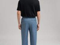 Брюки прямого кроя со льном