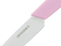 Нож кухонный для овощей Okroshka Salad 8 см, сталь 5cr15mov, рукоять пластик, розовый