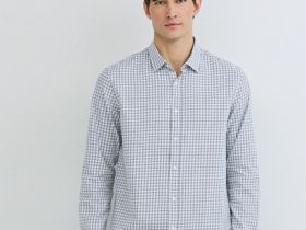 Рубашка в клетку, Белый