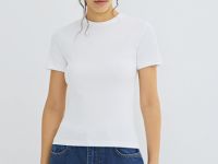 Футболка в рубчик, Белый