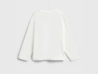 Лонгслив с принтом для девочек, Белый