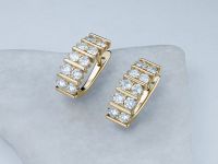 Серьги из желтого золота с бриллиантами э0301сг02159700