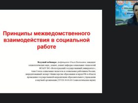 Международный вебинар "Принципы межведомственного взаимодействия в социальной работе"