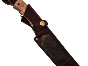 Нож туристический Осетр, сталь 65Х13, рукоять береста